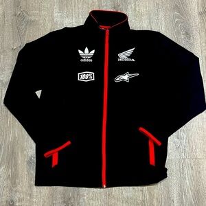 Honda, Adidas, 100%, and Alpine Stars logo premium jacket, motocross
